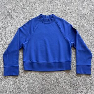 On Running Run On Clouds Sweatshirt Womens M Blue Terry Side Zip Pullon